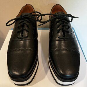 Paolo Linea-Platform Sneaker/Oxford-Black&White-7.5